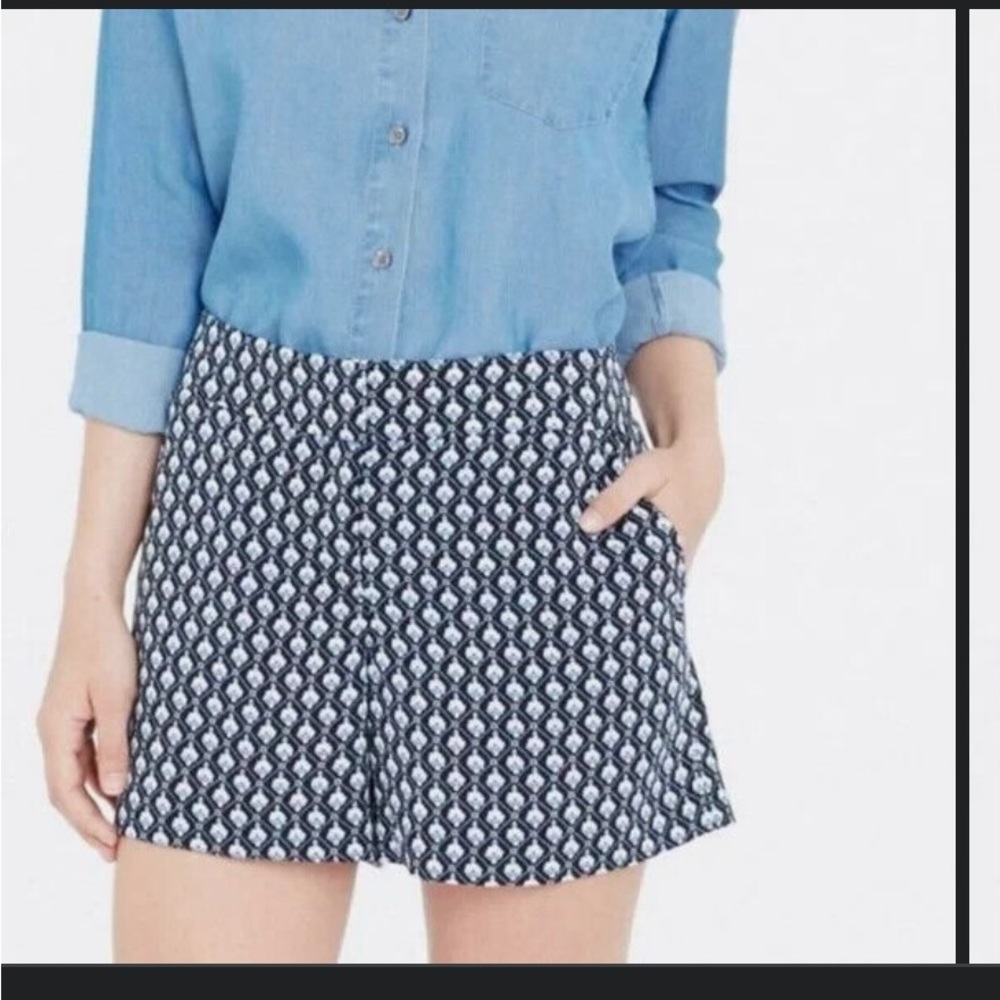 Ann Taylor Navy Floral Shorts